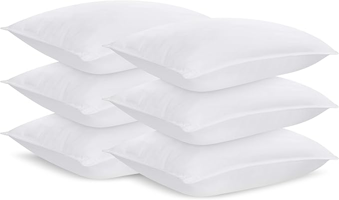 Utopia Bedding Bed Pillows for Hotel Quality Sleeping Pillows, Cooling and Supportive Pillows for Side, Back and Stomach Sleepers (White, King (Pack of 6))