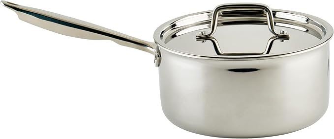 WINCO Tri-Ply Sauce Pan, Silver
