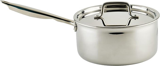 WINCO Tri-Ply Sauce Pan, Silver