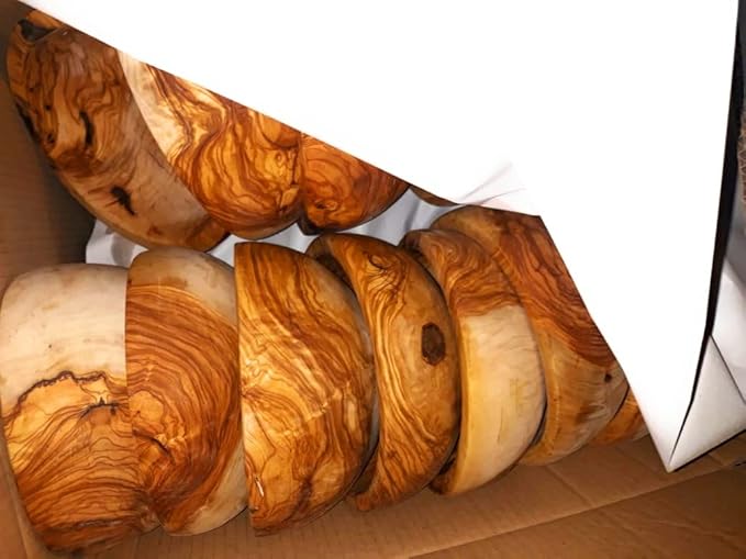 11" Artisan Olive Wood Serving Bowl/Centerpiece Unique decorative Wooden Bowl for Fruit, Salad, Snacks, Chips. In Small 6", Med 7", Lg 8", XL 11", XXL 12". (Extra Large 11 inch)