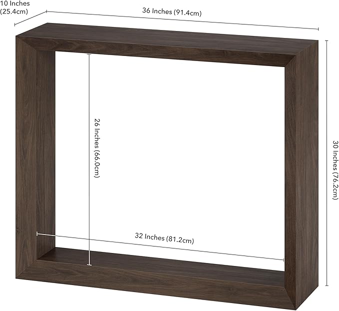 Henn&Hart Osmond 36" Wide Rectangular Console Table in Alder Brown