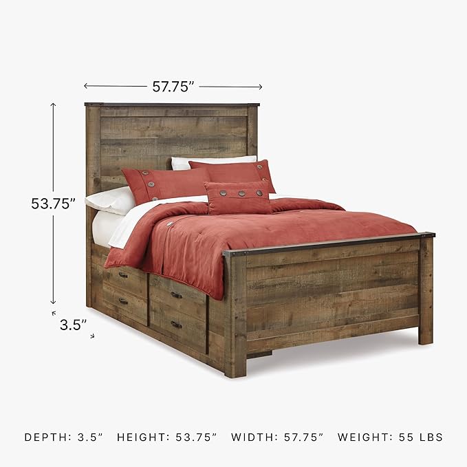 Signature DESIGN BY ASHLEY B446-87 Full Panel Headboard, Brown