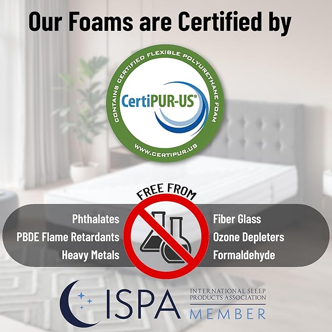 Ottomanson Twin 11" Safari Firm Hybrid Mattress - Made in USA - Unyielding Support & Durability - Individually Pocketed Coils & CertiPUR-US Foam - Fiberglass-Free - Bed in a Box