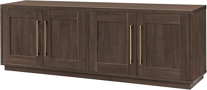 Henn&Hart Tillman Rectangular TV Stand for TV's up to 80" in Alder Brown