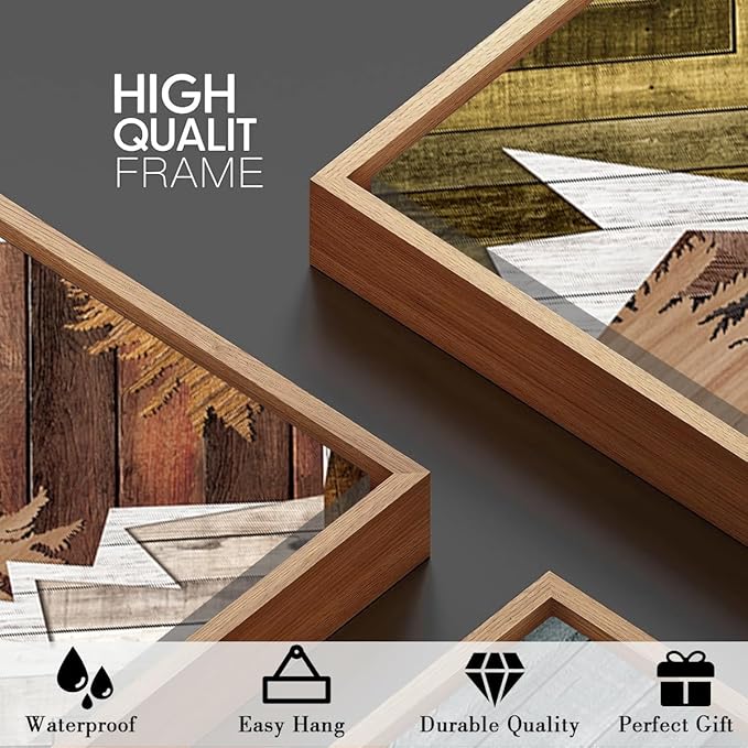 BINCUE Extra Large Mountain Wall Art Decor large Artwork Mountain Wall Decor 24x36 Inches Set of 3 Framed Painting for Living Room Bedroom Office