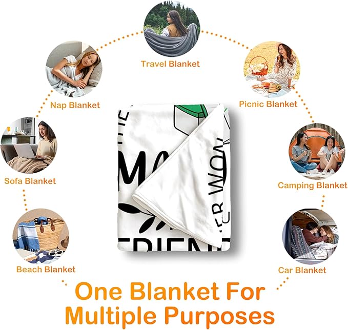 Mahjong Gifts Throw Blanket,Mahjong Gifts for Women Girls Friends,Mah Jong Blanket for Office Couch Bed Girls Dorm Bedroom Living Room,50x60 Inches