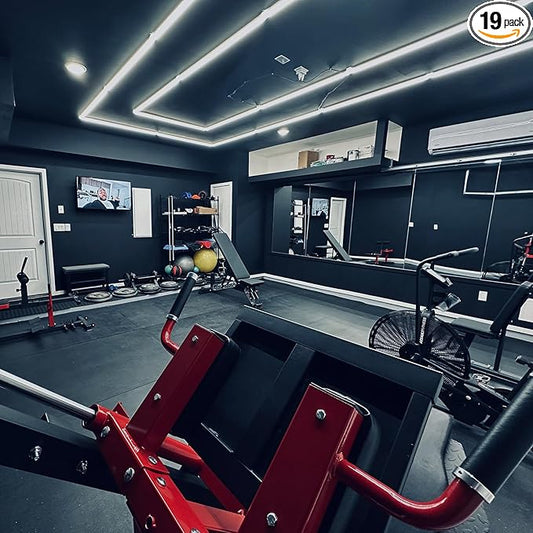 LED Garage Lights Fixture: High Brightness 39000LM LED Garage Lighting Ceiling LED Light, Updated 44.8 inch Large Size Rectangle Light for Garage Shop Workshop Gym Car Detailing