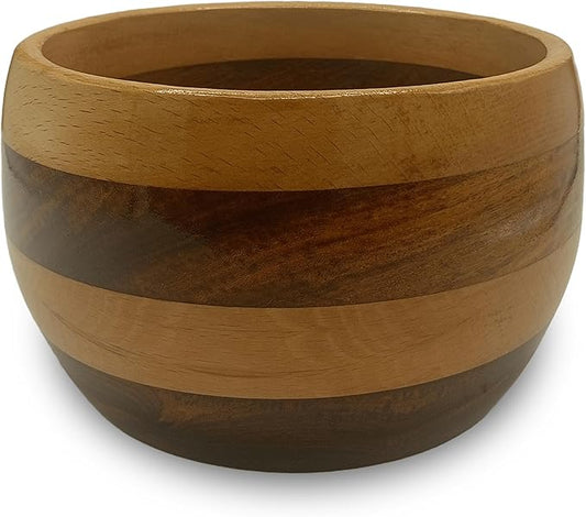 Handmade very Beautiful Round Stripe Segmented Wooden Bowl, Decorative Bowl Natural Mango wood Bowl for Kitchen Dining & Entryway Decor Bowl for desk accessory holding keys,(Round Stripe)