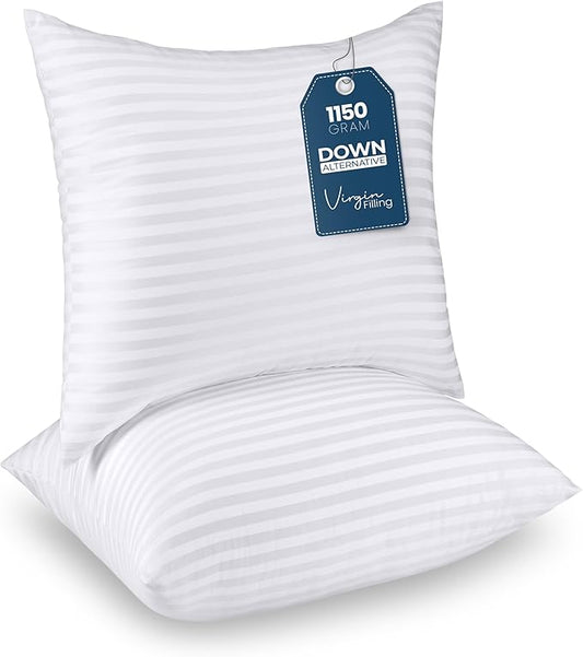 Utopia Bedding Pillows European Size Set of 2 (White), Hotel Pillows, Cooling Pillow for Side, Back or Stomach Sleepers