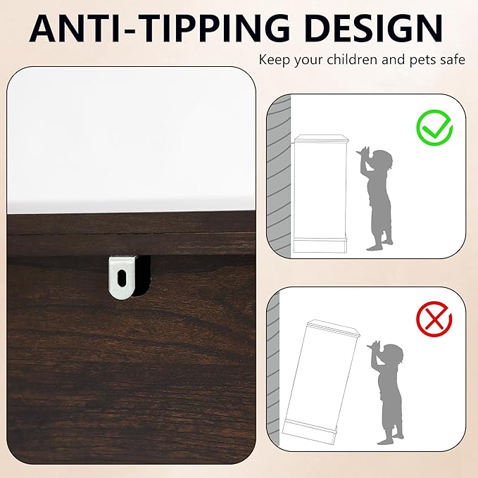 Farmhouse Dresser 9 Drawer, Bedroom Chest of Drawers, Dressers with 9 Drawers, Wooden Dressers for Bedroom, Living Room, Tv Stand, Entryway (Brown-9 Drawers)