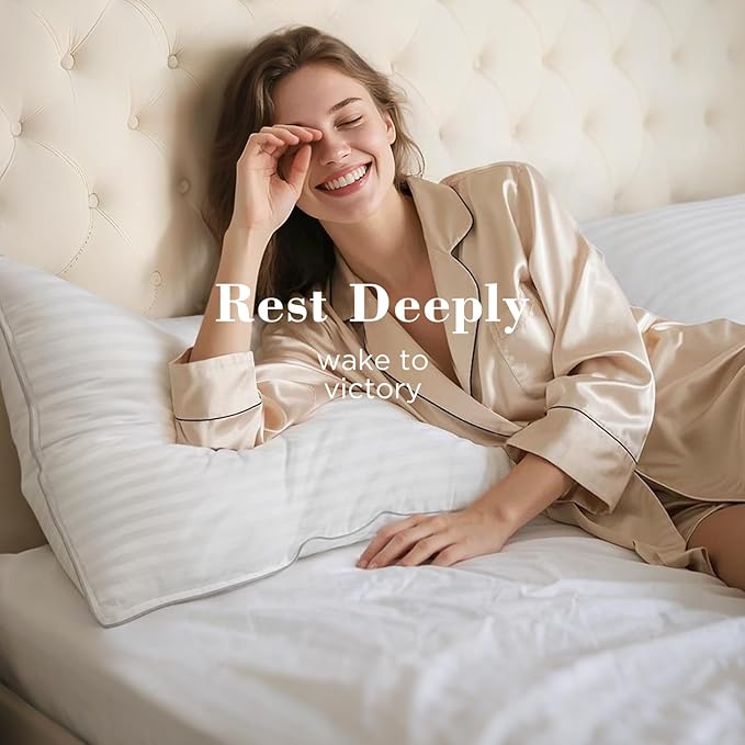 viewstar Bed Pillows King Size Set of 2, Hotel Collection, Down Alternative Big Pillow for Back, Stomach or Side Sleepers, Firm