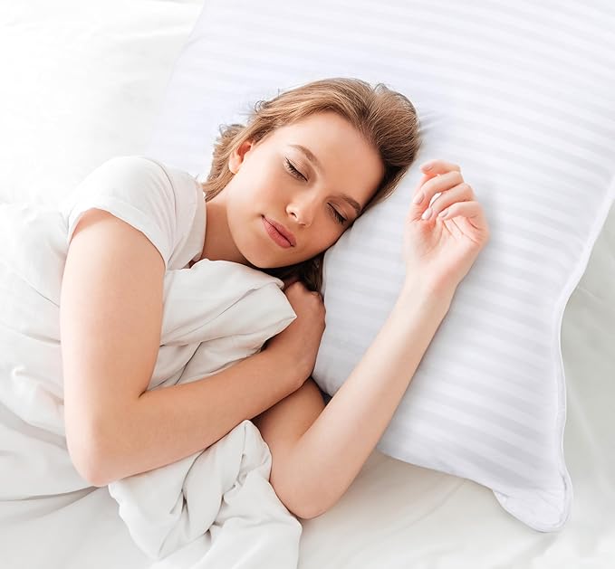 Utopia Bedding Bed Pillows for Sleeping European Size (White), Set of 2, Cooling Hotel Quality, for Back, Stomach or Side Sleepers