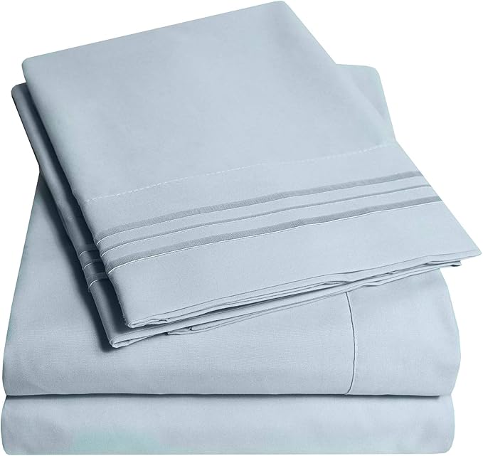 1500 Supreme Collection California King Sheet Sets - Luxury Hotel Bed Sheets and Pillowcase Set for California King Mattress - Extra Soft, Elastic Corner Straps, Deep Pocket Sheets Misty