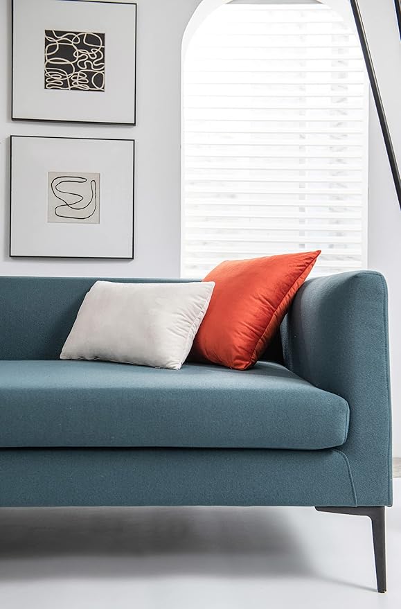 DEZENE Couch Pillow Covers 12x20 Cream: 2 Pack Cozy Soft Polyester Velvet Rectangular Throw Pillow Cases for Farmhouse Home Decor