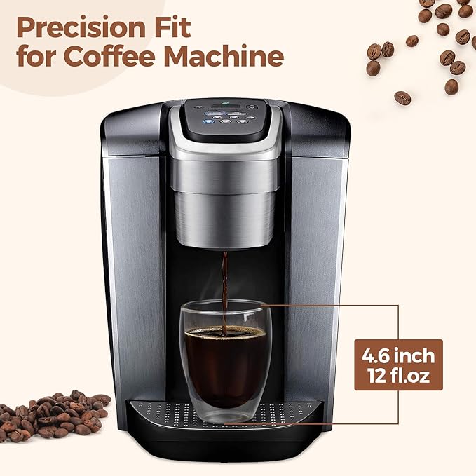 ComSaf glass coffee cups 12 oz, latte cup Set of 2, Double Walled Glass Coffee Mugs, clear coffee mug for Americano, Lungo, Mocha, Machiato,Cappuccino, Ideal Gift for Christmas, Birthday