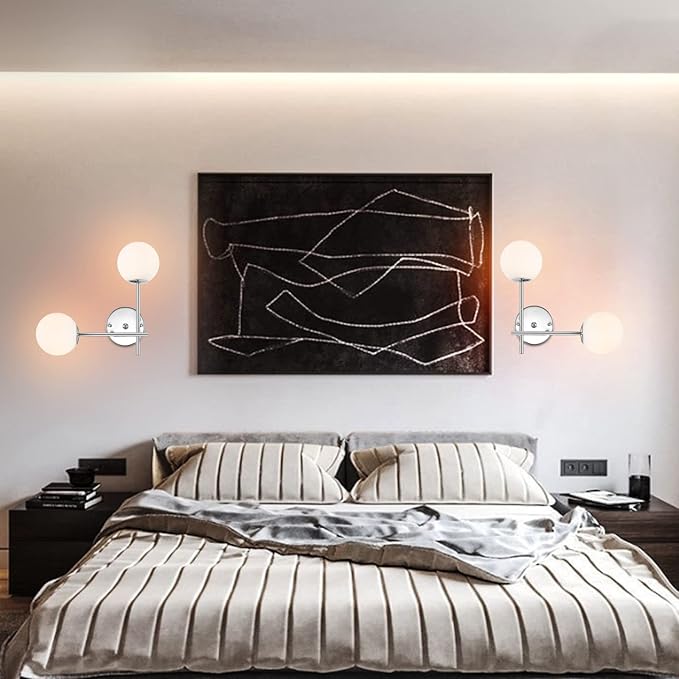 Modern Chrome Wall Sconce, 7.5" W x 20" H, G9 Base, Fully Dimmable, Ideal for Bathroom, Kitchen, Living Room, Office