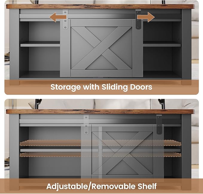 SEDETA 31.5" Lift Top Coffee Table with Storage, Square Coffee Tables for Living Room, Farmhouse Coffee Table with Large Hidden Storage Compartment and Adjustable Shelves, Black