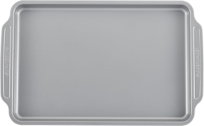 Farberware Nonstick Steel Bakeware Set with Cooling Rack, Baking Pan and Cookie Sheet Set with Nonstick Bread Pan and Cooling Grid, 10-Piece Set, Gray