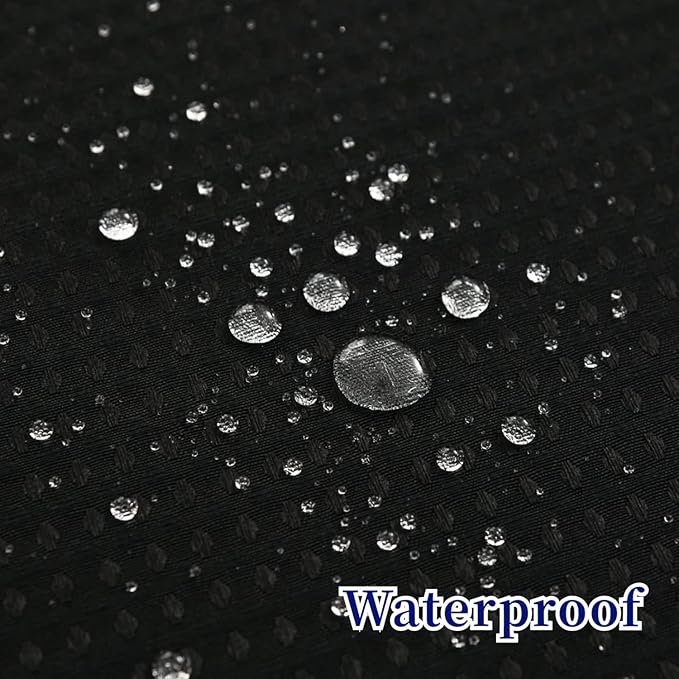 No Hooks Required Waffle Weave Shower Curtain with Snap in Liner-Hotel Grade Waterproof & Mesh Top Window Spa Like Small Stall Bath Curtain Machine Washable 54Wx80L Black