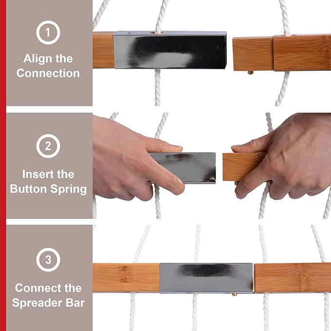 Quick Dry Hammock with Stand Included, Heavy Duty Hammock with 12FT Hammock Stand for Outside, Poolside, 450 Lbs Capacity, Brown