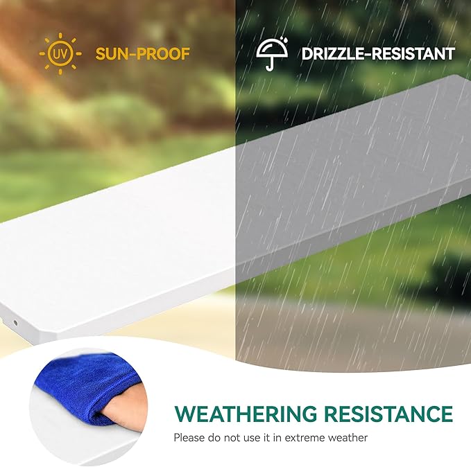 YITAHOME 35 Cuft Resin Storage Shed Shelves, 47 in x 12.6 in Space-Saving Waterproof Shelf with 8 Screws for 4.3x2.5x3.4 FT Horizontal Storage Sheds, Easy Assembly, 2PCS, Gray