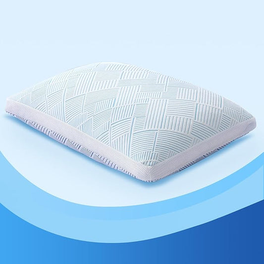 Sylvaris Shredded Memory Foam Cooling Soft Bamboo Viscose Pillow Queen Size, Adjustable Hypoallergenic Hotel Quality Pillow for Back, Stomach and Side Sleeper, Oeko-TEX Certified