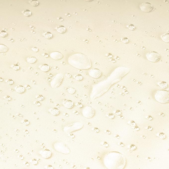 Phantoscope Pack of 2 Outdoor Waterproof Solid Throw Decorative Pillow Cover Decorative Square Outdoor Pillows Cushion Case Patio Pillows for Couch Tent Sunbrella (20''x20'', Cream Cheese)