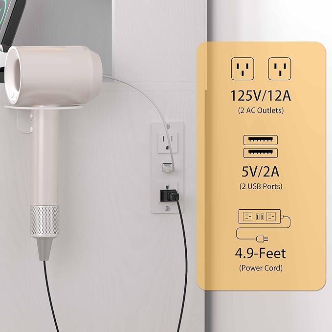 White Makeup Vanity Desk with Mirror & Lights, Modern Vanity Table with Charging Station, 7 Drawers, Glass Cabinet, Shelves & Cushioned Stool, Bedroom Dressing Table Set for Women & Girls