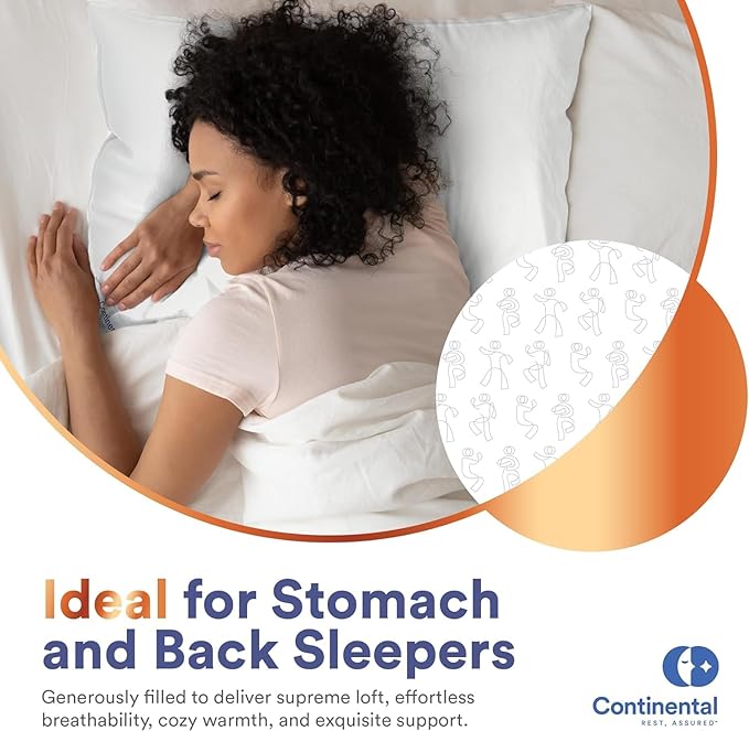 100% Siberian Goose Down Pillow Father's Day Dream Ensemble - Soft Standard Size, Pack of 1 - Soft and Luxurious Siberian Down Pillow for Sleeping, 800 Fill Power - Includes Pillow Protector