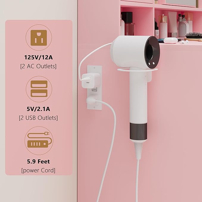 Makeup Vanity Desk with Mirror and Lights, Pink Vanity with Glass Top, Jewelry Storage, Power Outlets, 3 Drawers & 2 Cabinets, Adjustable LED Lighting, Dressing Table for Women & Girls Bedroom