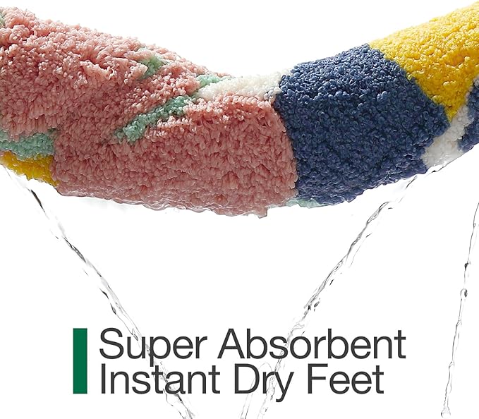 LUMI Bathroom Rug 16x24, Soft Absorbent Microfiber Bath Mats, Machine Washable Bath Rugs with Non-Slip Backing, Checkered Design Floor Mat for Bathroom, Shower and Bathtub Floor, Grid Flower