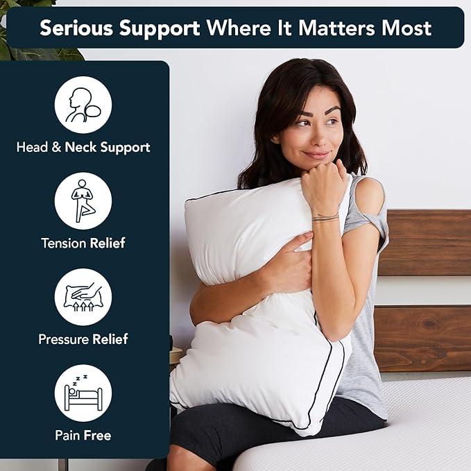 Lull Original 3-Layer Pillows | Bed Pillows for Sleeping | Hotel Quality Pillows | Hypoallergenic Pillow for Neck & Spine Support | 100 Night Trial Standard Pillow