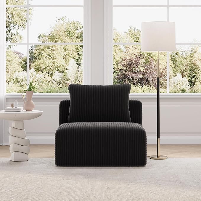 Novilla Modular Sectional Sofa, Modern Cloud Sectional Couch with Smarts Coil™ Support, Upholstered Boneless Couch for Living Room Apartments Bedroom, No Assembly Required (Middle Seat)