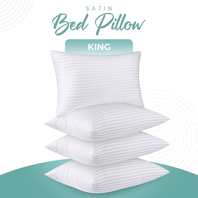 Utopia Bedding Pillows King Size Set of 4 (White), Hotel Pillows, Cooling Pillow for Side, Back or Stomach Sleepers