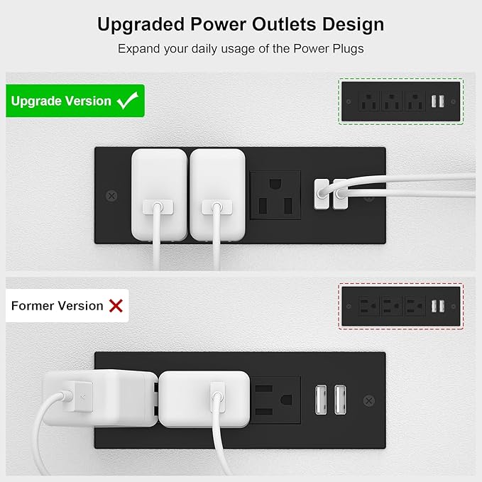 Ecoprsio Entryway Table with Outlets and USB Ports, Console Table with 2 Drawers, Small Sofa Table with Storage Shelves for Living Room, Couch, Hallway, Foyer, Kitchen Counter, 32'', White