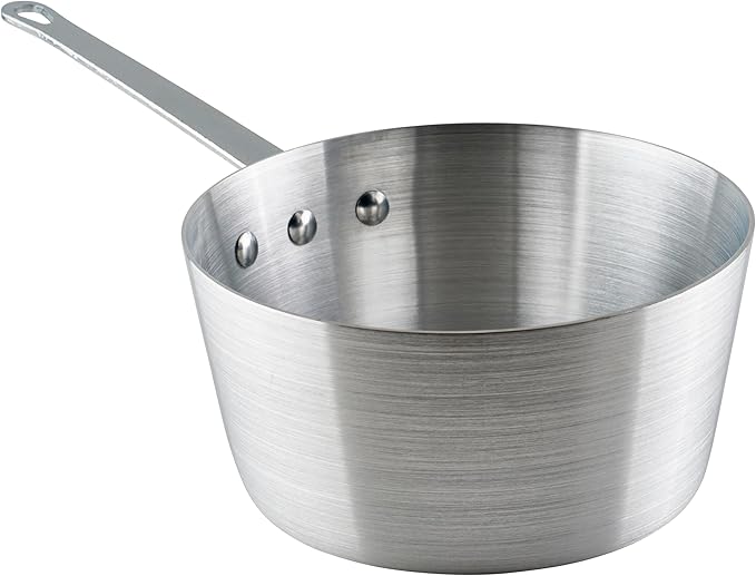 Winco Heavy-Duty Aluminum Tapered Sauce Pan, 3mm, 3.75 Quart