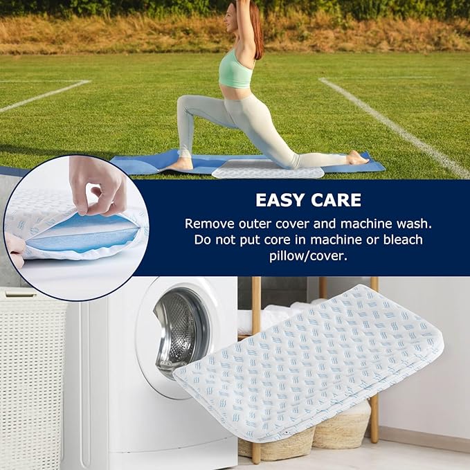 Ultra Thin Pillow 2.75" Cooling Memory Foam Pillows for Stomach Sleeping, Gel Infused Slim Pillow for Side Back Stomach Sleepers, Travel Pillow, Bed Pillow Neck Support, Washable Cover Standard Size