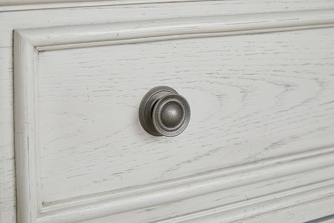 Signature Design by Ashley Robbinsdale Traditional 5 Drawer Chest, Antique White