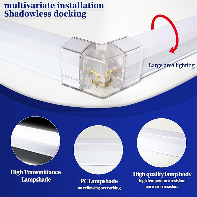 Hexagon Led Lights, Hexagon Garage Lights, 3 Grids High Brightness 128W 15360 Lumens Honeycomb Lights Ceiling for Auto Beauty Detailing Shop,Exhibition Hall, Gym