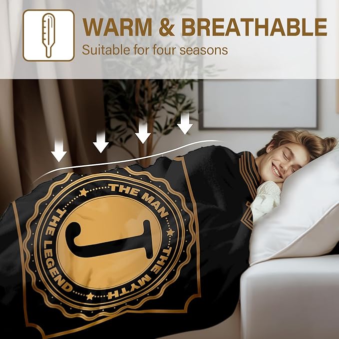 Happy Birthday Gifts for Men, Men Birthday Gifts for Fathers Day, Blanket for Man, Throw Blanket for Him, Creative Gift for Dad, Grandpa and Uncle, 50"x60"