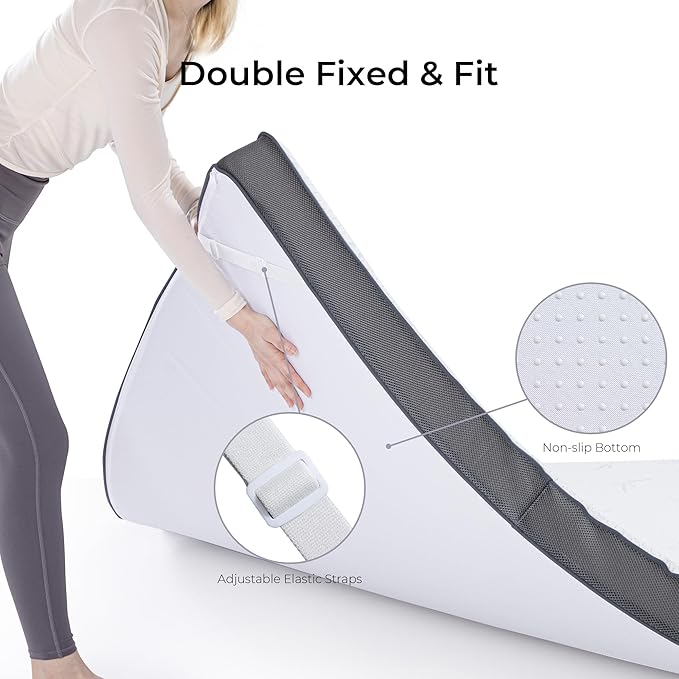 LIKIMIO 3 Inch Mattress Topper Queen, Cooling Gel Infused Ventilated Memory Foam Bed Topper, Firm Mattress Pad with Removable Cover, Pressure Relief & Non-Slip, Dorm/Guest, CertiPUR-US Certified