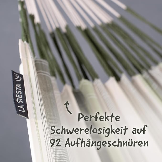 LA SIESTA Brisa Classic Hammock, Handmade, Weather-Resistant, Tear-Resistant Hammock for Indoor & Outdoor Relaxation, Size-King - Cedar