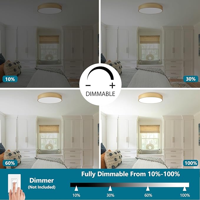 18" Modern Flush Mount Ceiling Light, 4-Lights Round Gold Ceiling Light Fixtures, Minimalistic Ceiling Lamp Acrylic Shade Lighting Fixture for Bedroom Living Room Laundry Room Foyer Hallway