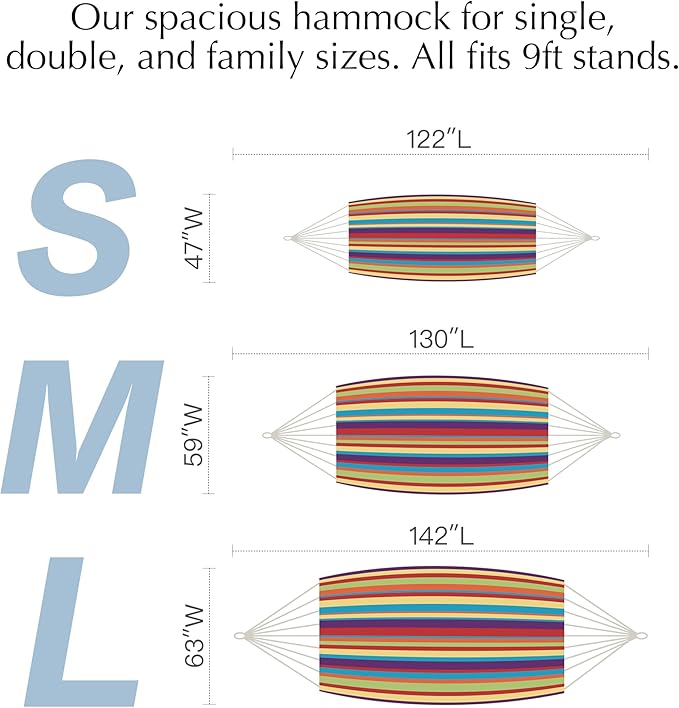 PNAEUT Double Hammocks for Outside, Replacement Outdoor Tree Hammock for Indoor Patio Porch Garden (Tropical, Medium)