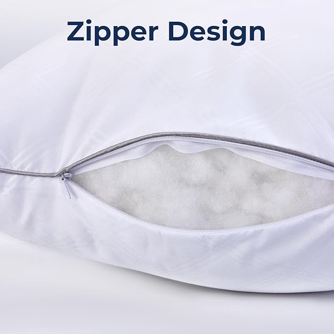 Bed Pillows King Size Set of 2, Pillow for Sleeping Premium Soft/Firm Hotel Bedding Pillow for Back, Stomach or Side Sleepers（White）