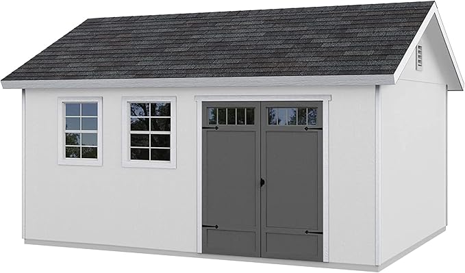 Handy Home Products Scarsdale 12x16 Do-it-Yourself Wooden Storage Shed with Floor Kit- Does not Include Paint or Roofing Shingles