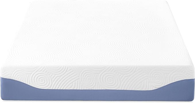 Mellow 12 Inch Cooling Gel-Infused Memory Foam Bed Mattress, Medium Firm Sleep and Breathable Fabric Cover, King, Mattress In A Box