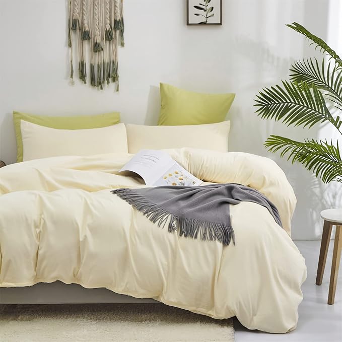 Cottonight Ivory White Comforter Set California King Beige Bedding Comforter Set Cal King Off White Solid Blanket Quilts Modern Soft Breathable 3 Piece Ivory White Bedding Set