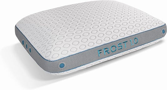 Bedgear Frost Performance Pillow - Size 1.0 - Cooling Bed Pillow for Hot Sleepers - Medium Firmness Pillow for All Sleep Positions, Hypoallergenic, Washable & Removable Cover - 20" W x 26" L x 5.25"H