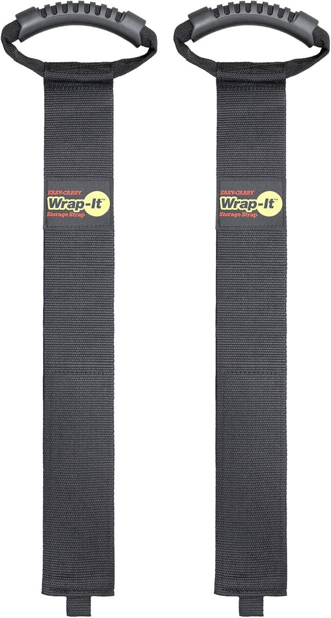 Easy-Carry Wrap-It Storage Straps - 36” (2-Pack) – Heavy-Duty Hook and Loop Cord Carrying Strap, Hanger, and Organizer with Handle for Pool Hoses, Garden Hoses, Cords, Cables and More